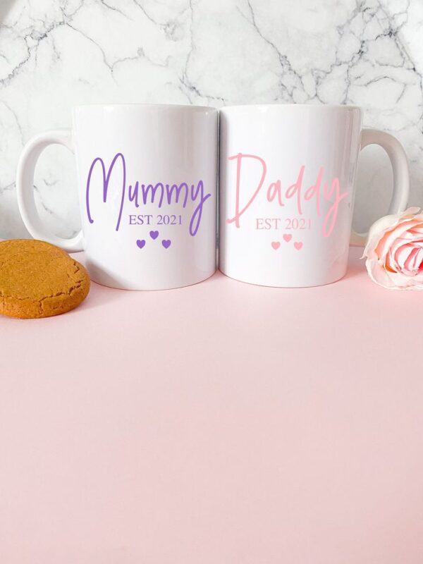 Mummy and Daddy 2 Mug White Ceramic Photo Mug | Personalized Coffee Mug