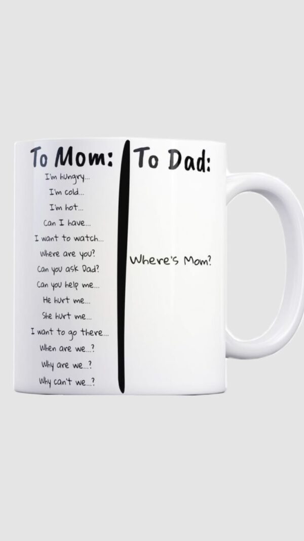 To Mom and Dad Custom White Ceramic Photo Mug | Personalized Coffee Mug